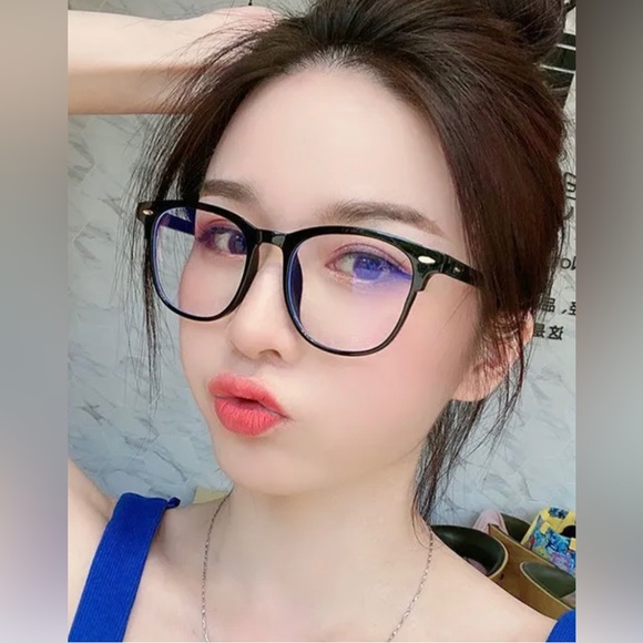 Various Accessories - New No Prescription Black Blue Light Technology Glasses Anti Eyestrain& UV Glare